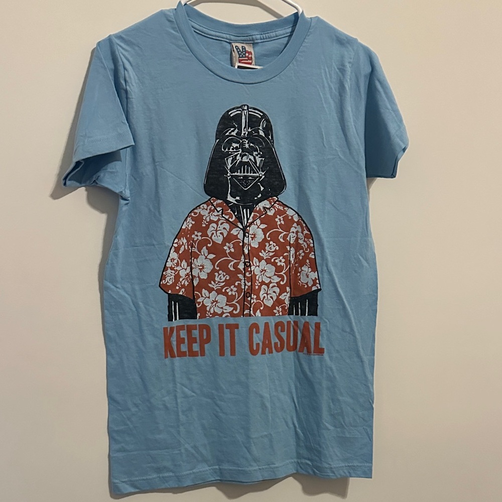 Light Blue Graphic Tee - "Keep It Casual" Star Wars